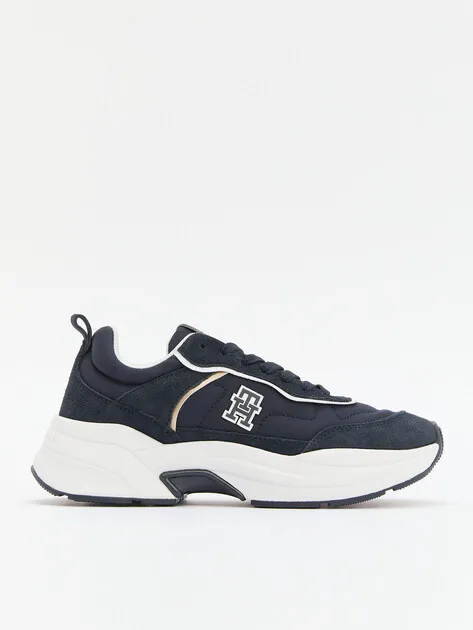 Кроссовки Tommy Hilfiger из замши и текстиля, синий, арт. 80159