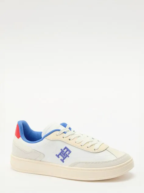 Кроссовки Tommy Hilfiger из натуральной кожи и замши, белый, арт. 80979