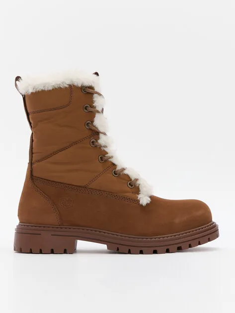 Ботинки Lumberjack из натурального нубука и текстиля, коричневый, арт. 81363