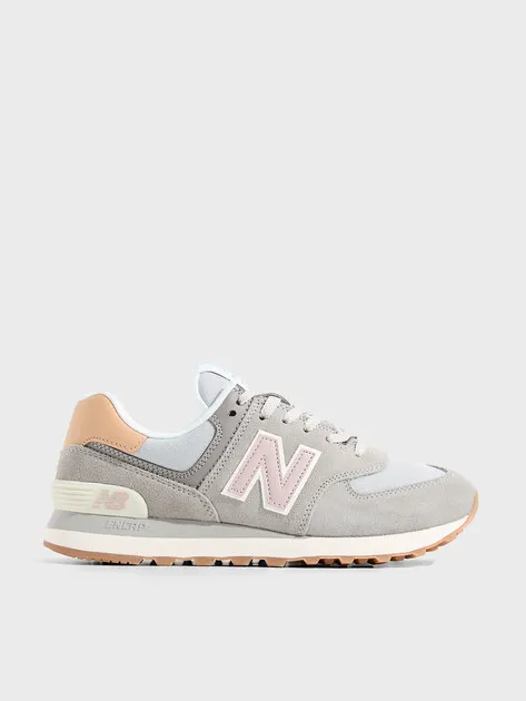 Кроссовки New Balance из натуральной замши и текстиля, серый, арт. 83368