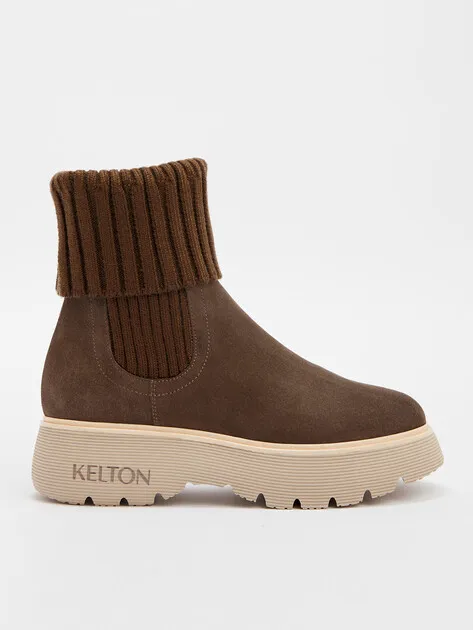 Ботинки Kelton из замши, коричневый, арт. 83836
