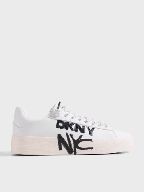 Кроссовки DKNY из натуральной кожи, белый, арт. 83839