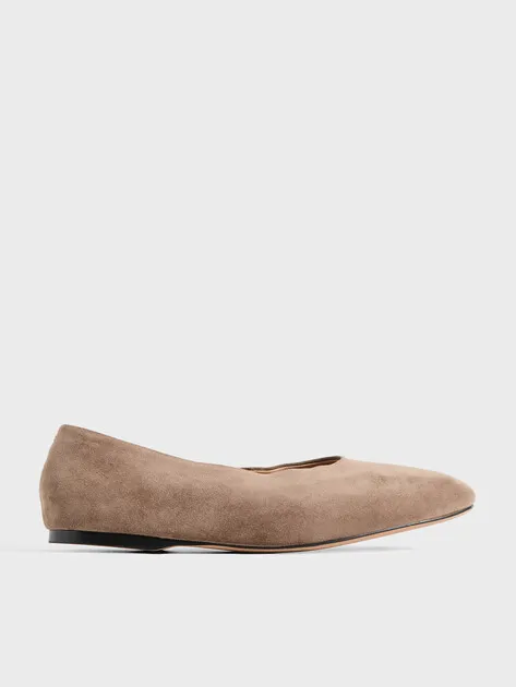 Балетки Tendance из натуральной замши, коричневый, арт. 84938