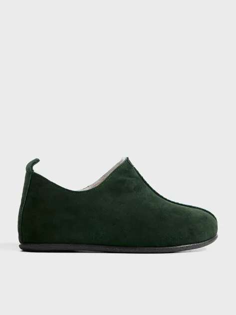 Домашняя обувь Tendance из натуральной замши, зеленый, арт. DS-3564R