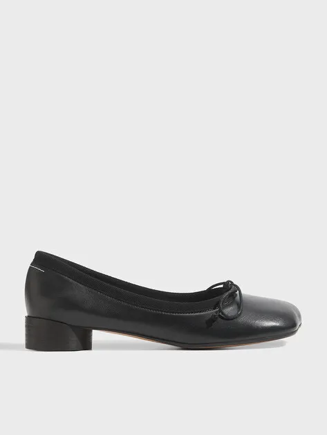 Туфли MM6 Maison Margiela из натуральной кожи, черный, арт. 88051