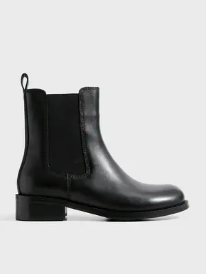 Ботинки Tendance из натуральной кожи, черный, арт. 88560