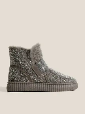 Угги Tendance из натуральной замши, серый, арт. 89339