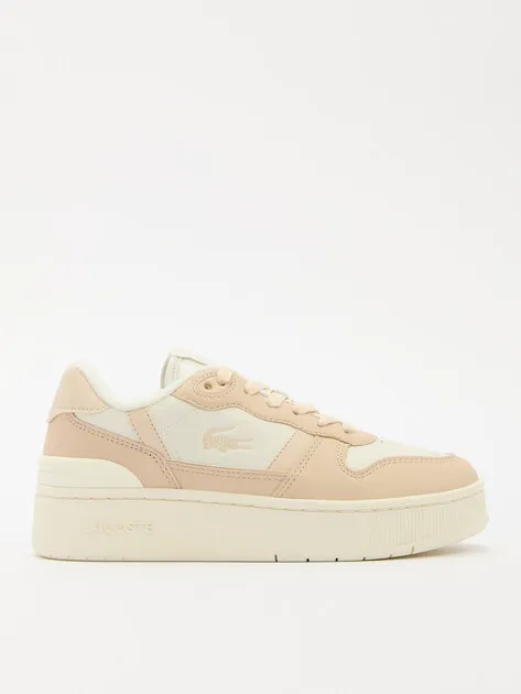Кроссовки Lacoste из натуральной кожи и текстиля, белый, арт. 89535