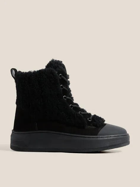 Кроссовки Tendance из натуральной кожи и нубука, черный, арт. 89566