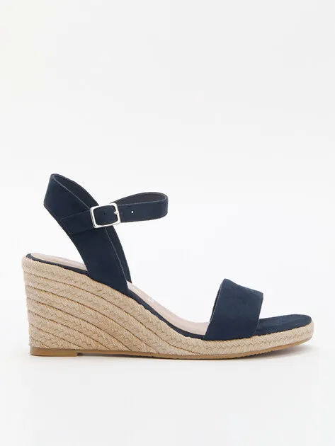 Босоножки Tamaris из искусственной замши, синий, арт. 89930