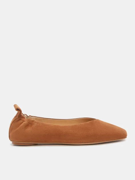 Балетки Tendance из натуральной замши, коричневый, арт. 90661