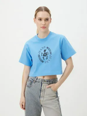 Майка Moschino Jeans, голубой, арт. 93389