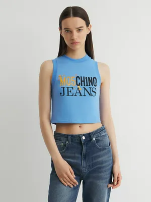 Майка Moschino Jeans, голубой, арт. 93824