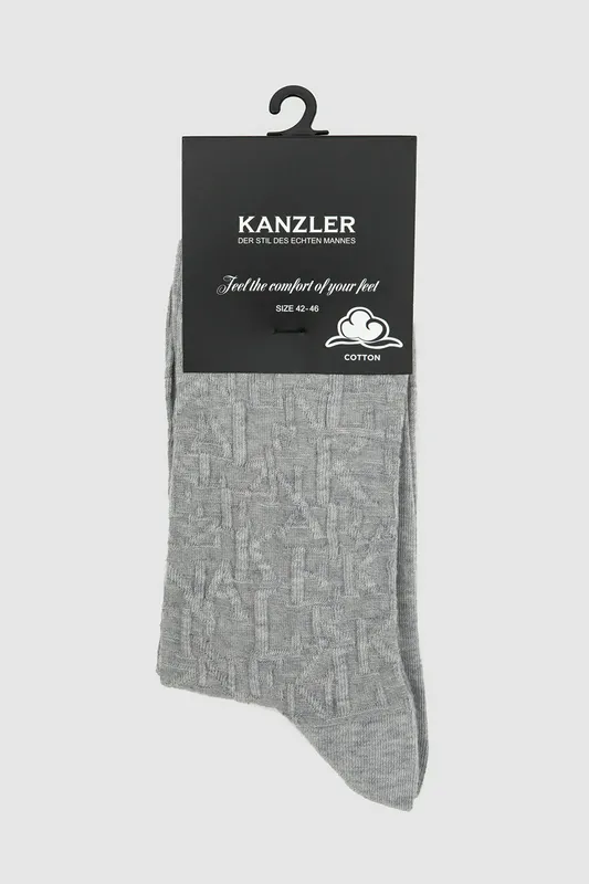 Носки KANZLER из хлопка, серый, арт. 129261