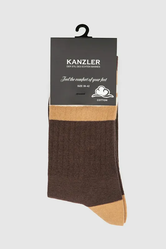 Носки Kanzler из хлопка, коричневый, арт. 129521