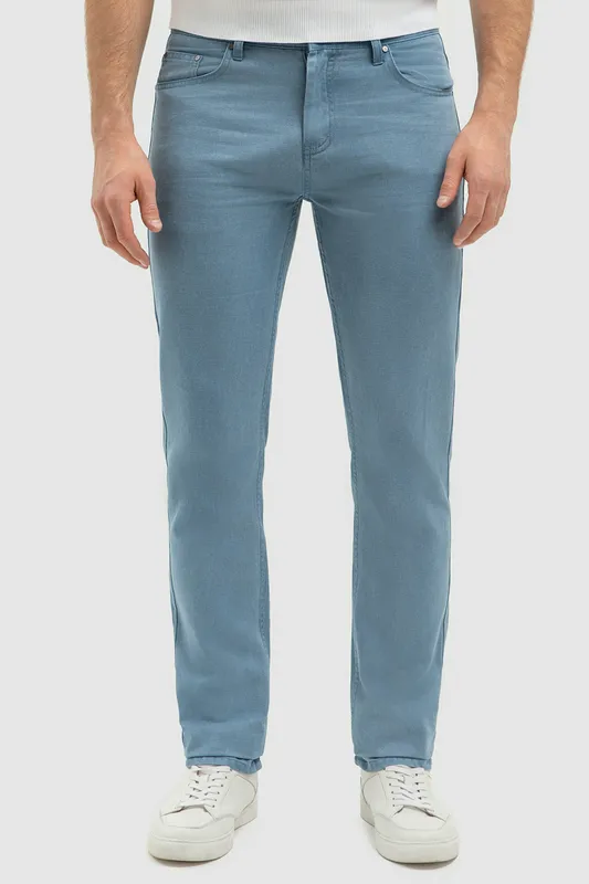 Джинсы Kanzler Regular fit с добавлением льна, голубой, арт. 129734