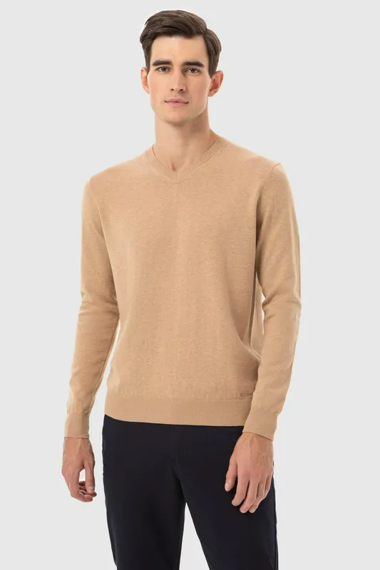Джемпер Kanzler из хлопка Пима, коричневый, арт. 129735