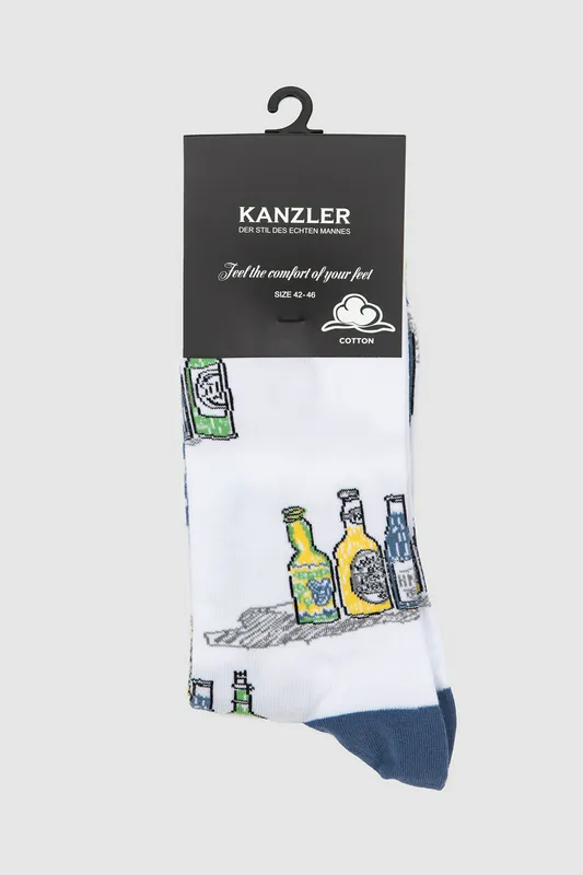 Носки Kanzler с принтом, белый, арт. 129955
