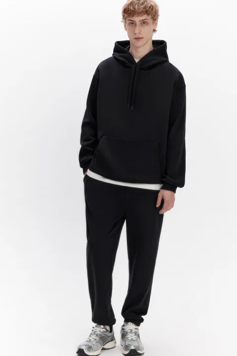 Брюки-джоггеры трикотажные Befree из футера, черный, арт. ManSportJogger4