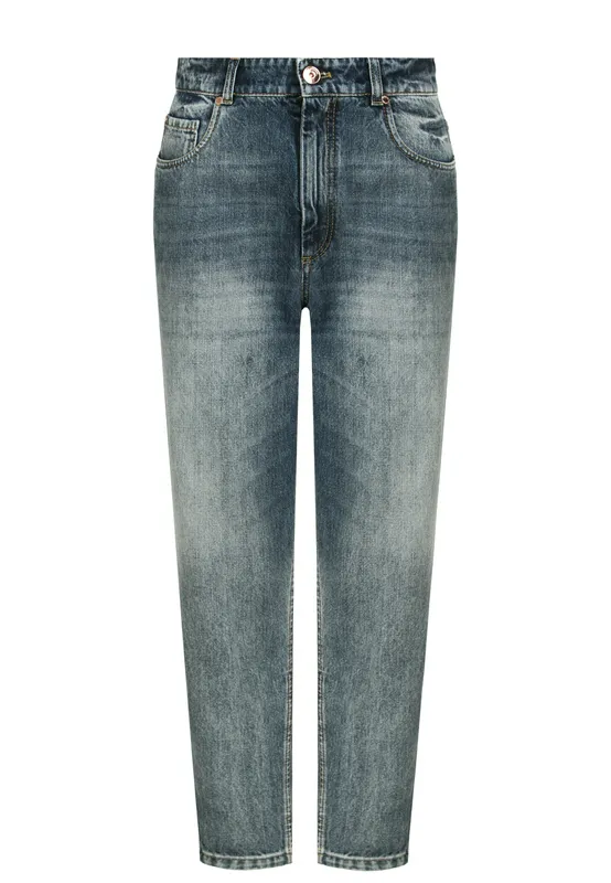 Джинсы Brunello Cucinelli свободные, синий, арт. 158960
