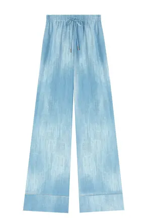 Брюки широкие Ermanno Scervino, голубой, арт. 200135