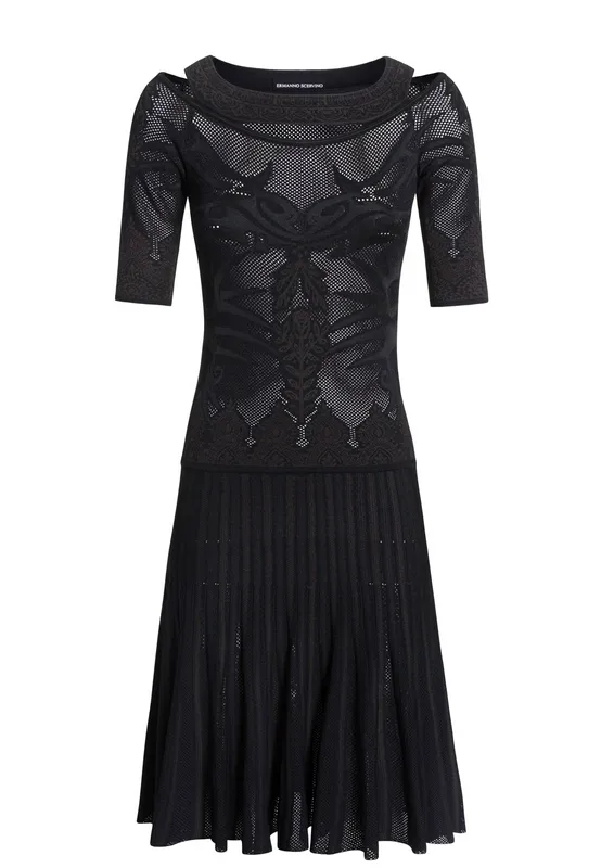 Платье Ermanno Scervino коктейльное, черный, арт. 124219