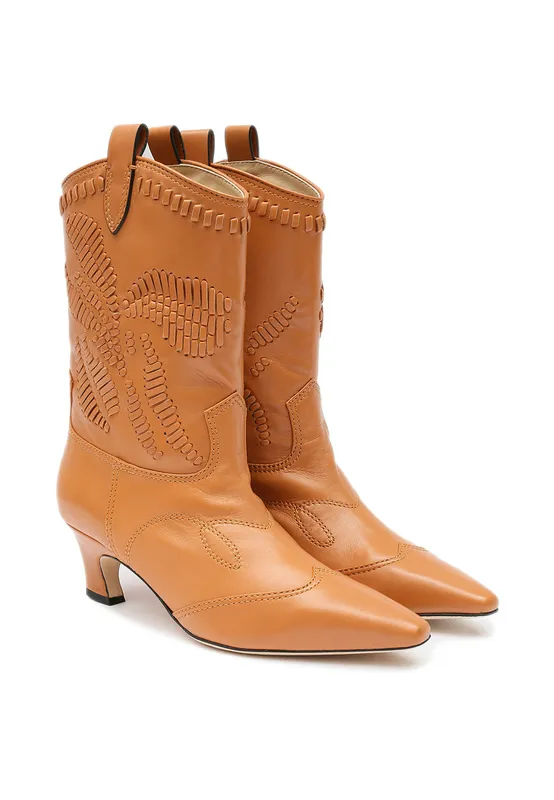 Полусапоги Ermanno Scervino кожаные, коричневый, арт. 174072