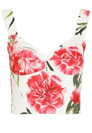 Топ Dolce&Gabbana с цветочным принтом, разноцветный, арт. 160023