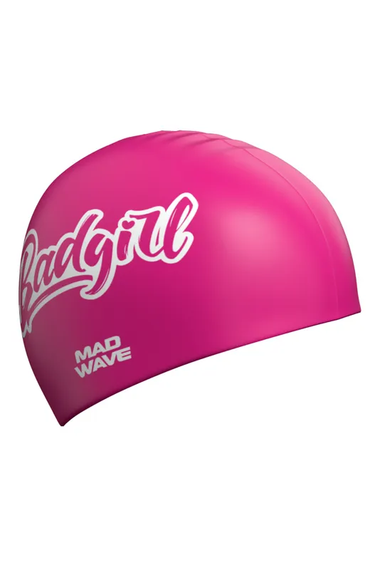 Шапочка для плавания Mad Wave Bad Girl силиконовая, розовый, арт. M0555 35 0 00W