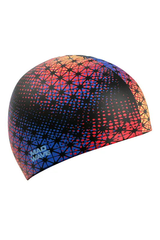 Шапочка для плавания Mad Wave Cosmic силиконовая, разноцветный, арт. M0555 37 0 00W
