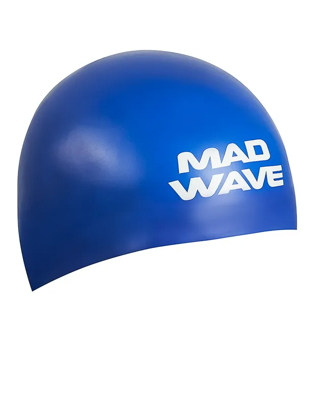 Шапочка для плавания Mad Wave силиконовая, синий, арт. M0537 01 2 04W