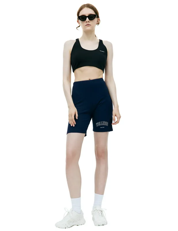 Шорты Sporty&Rich с принтом Wellness, синий, арт. SH851NA