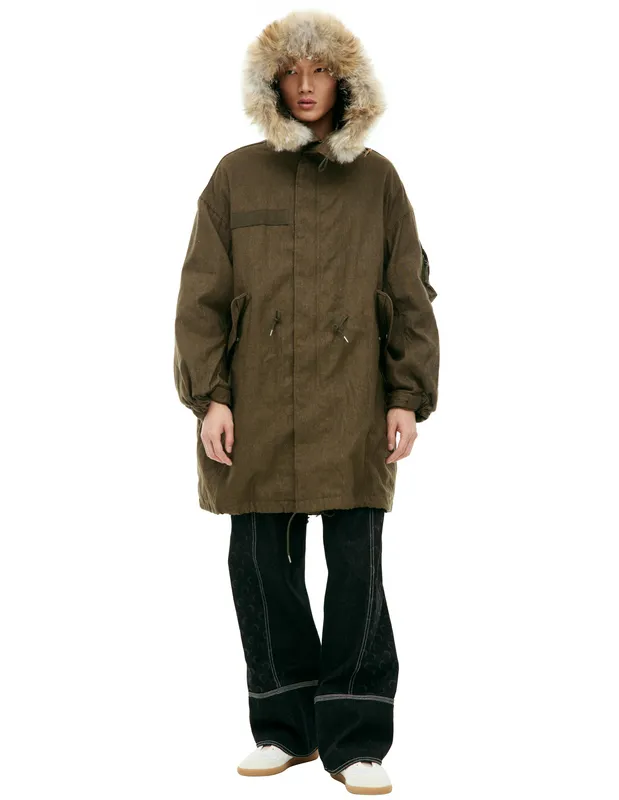 Парка с капюшоном Visvim, хаки, арт. 0124205013006