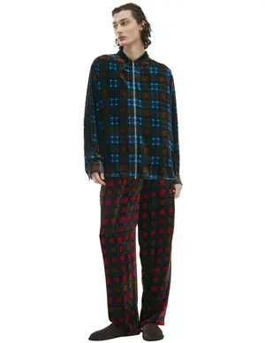 Рубашка Acne Studios в клетку на молнии, разноцветный, арт. BB0546-BHN