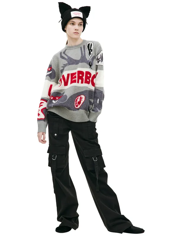 Свитер Charles Jeffrey Loverboy с логотипом, серый, арт. 31090401