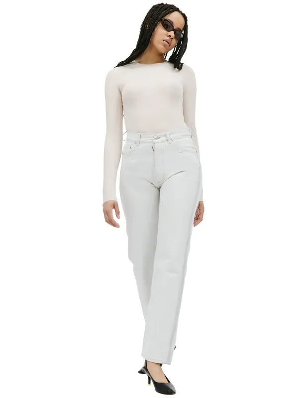 Прямые джинсы Maison Margiela, белый, арт. S50LA0216/S30857/961