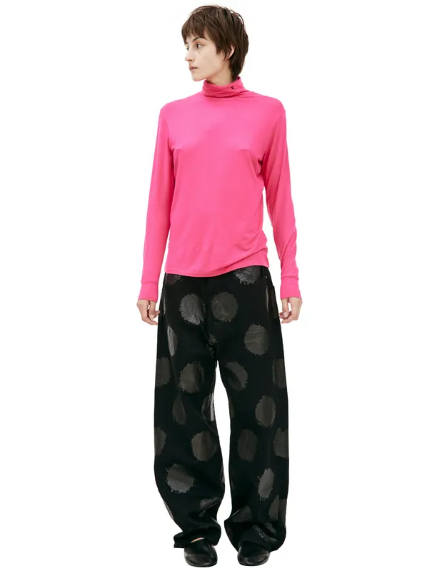 Водолазка Raf Simons с логотипом, розовый, арт. 231-M147-19016-0033