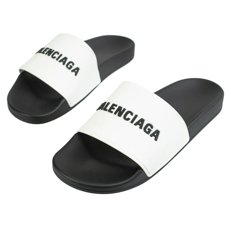 Шлепанцы Balenciaga Pool с логотипом, белый, арт. 565826/W1S87/9010