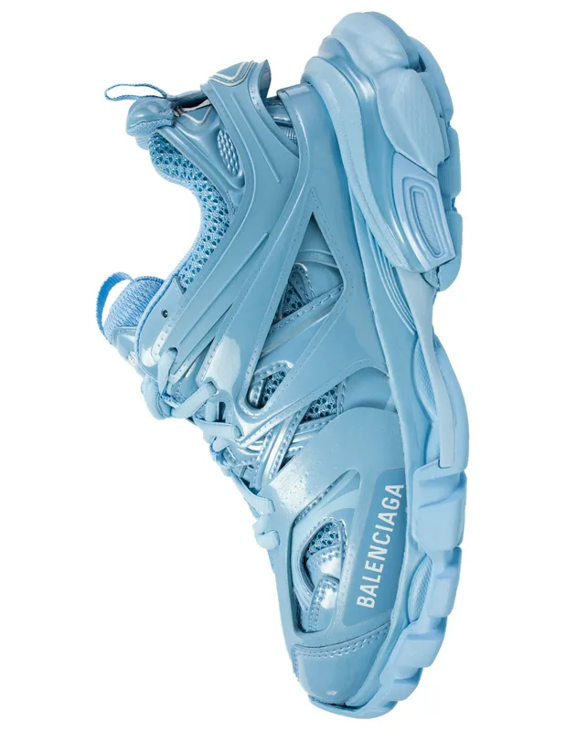 Кроссовки Balenciaga Track с лакированными вставками, синий, арт. 542436/W2FS8/4200