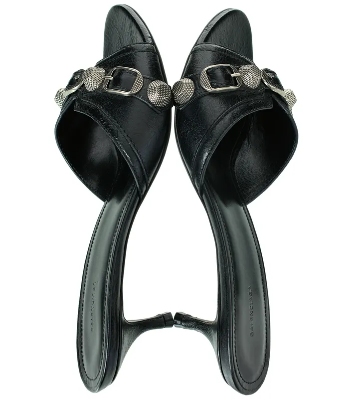 Босоножки BALENCIAGA Le Cagole с ремешками, черный, арт. 694350/WAD4E/1081
