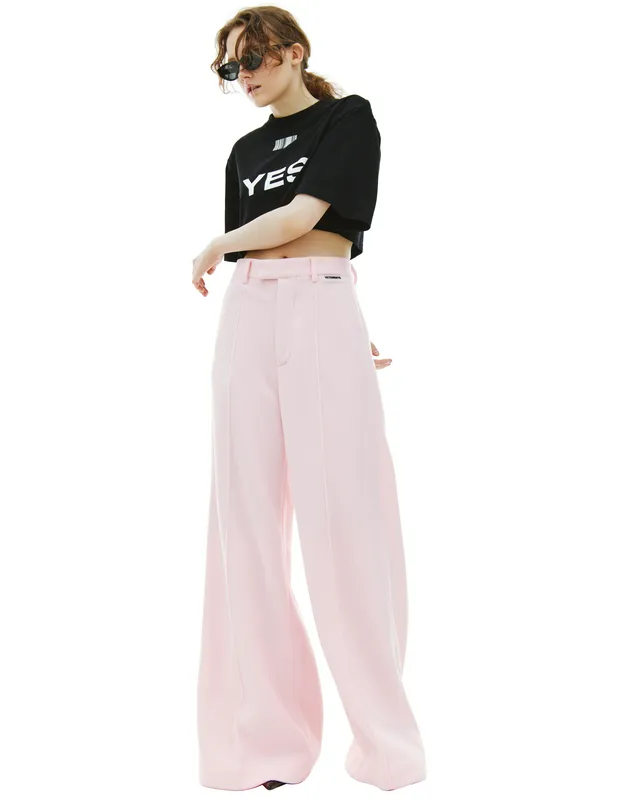 Широкие брюки со стрелками VETEMENTS, розовый, арт. WE63PA100P/1259