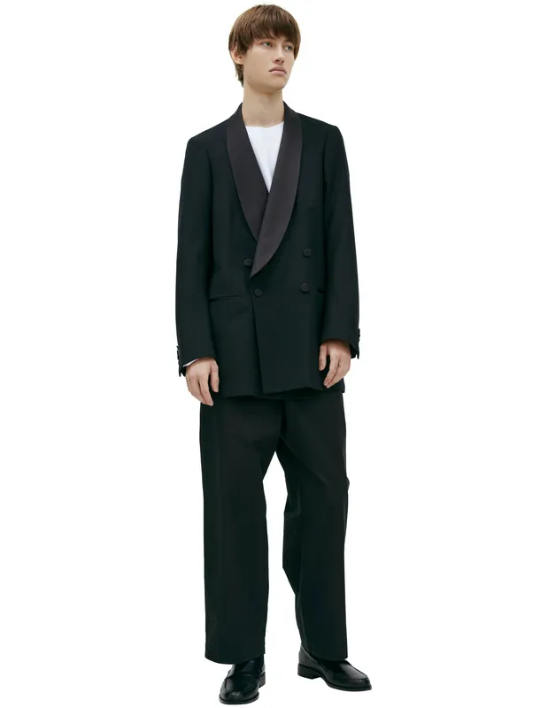 Пиджак Dries Van Noten с шелковым воротом, черный, арт. 242-010411-9251-900
