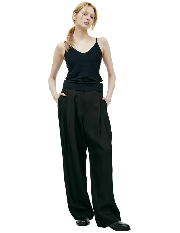 Топ Jil Sander с V-вырезом, черный, арт. J01NC0015/J70026/001