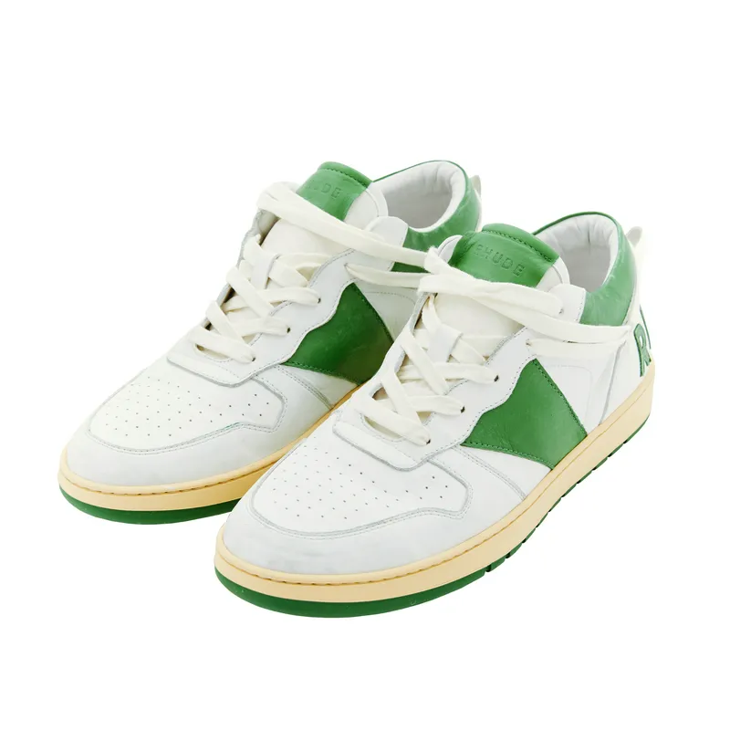 Кроссовки RHUDE кожаные с логотипом, белый, арт. RHPF23FO07489128