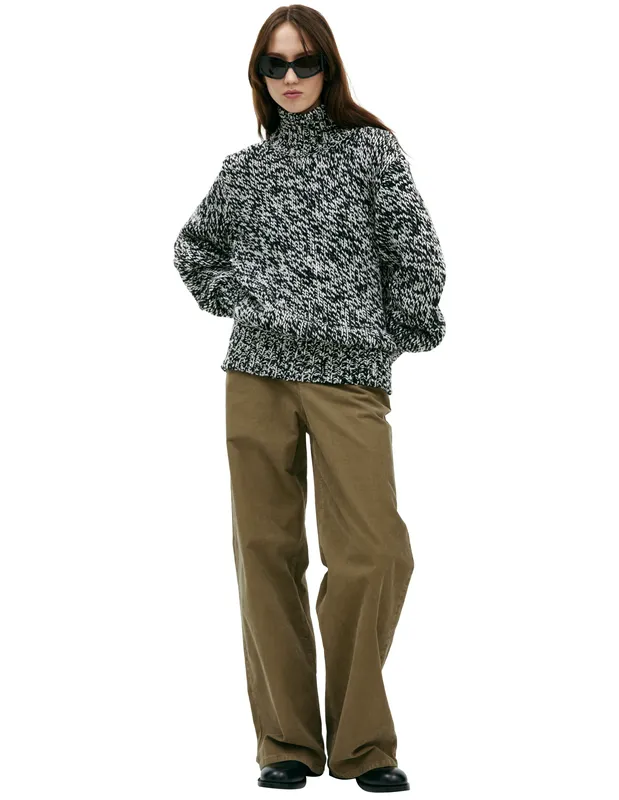 Свитер Dries Van Noten вязаный из шерсти, серый, арт. 232-021212-7707-900