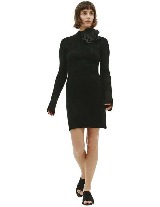 Платье мини Blumarine с брошью, черный, арт. 24/2/2A199A/blk