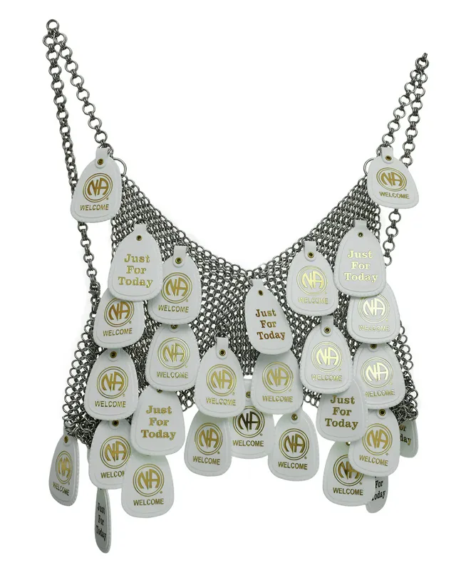 Топ Enfants Riches Déprimés NA CHAIN, серебристый, арт. 120-393