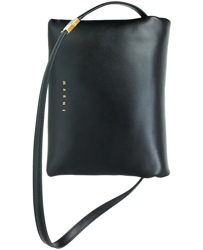 Сумка Marni кожаная с логотипом, черный, арт. PHMO0032U0/P5298/00N99