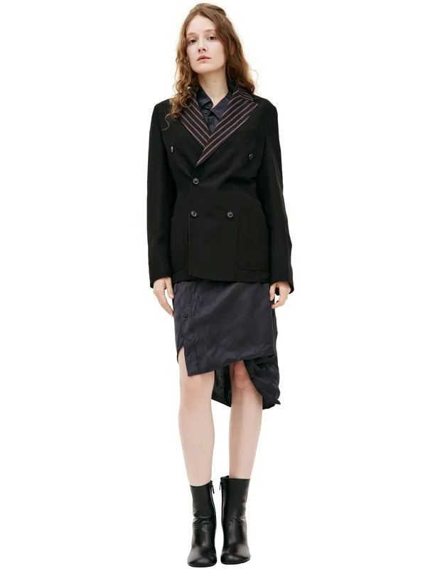 Жакет Maison Margiela в полоску, черный, арт. si0bn0005/s52068