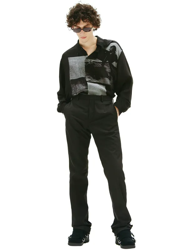 Брюки расклешенные Raf Simons, черный, арт. 211-M340-30060-0099